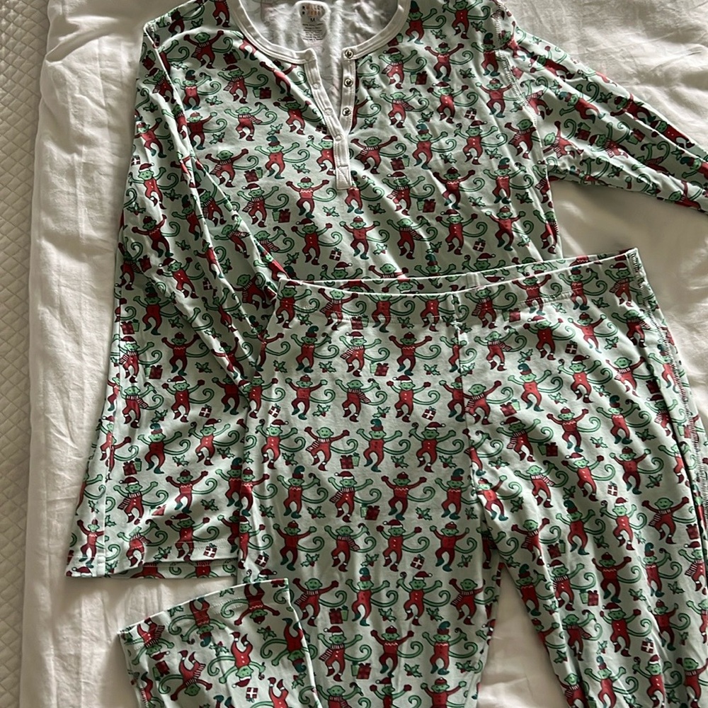 LIMITED EDITION Christmas monkey roller rabbit pajamas